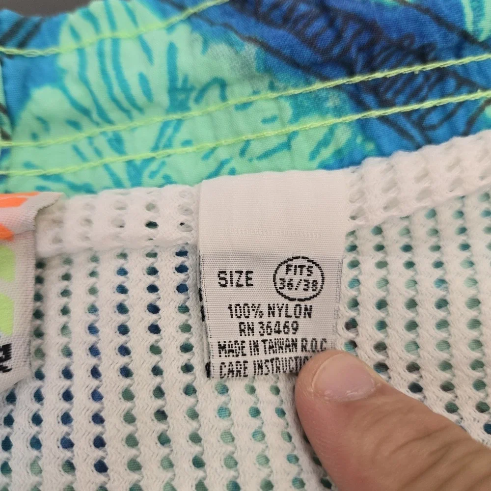 Vintage Surf‎ Gear Abstract Print Swim Trunks Board Shorts Mens Sz 36 - 38 Rare